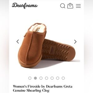 NWOT Suede & Shearling Clog Slippers